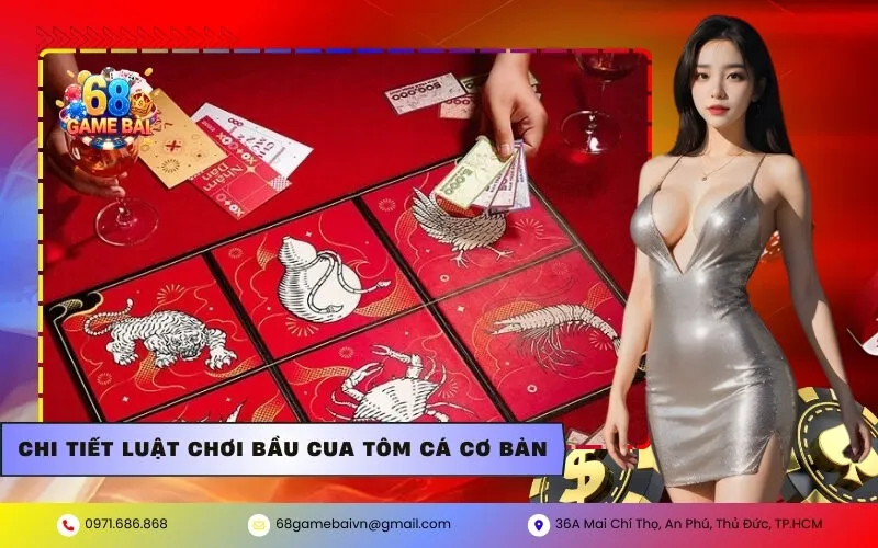 Chi tiết luật chơi Bầu Cua Tôm Cá cơ bản