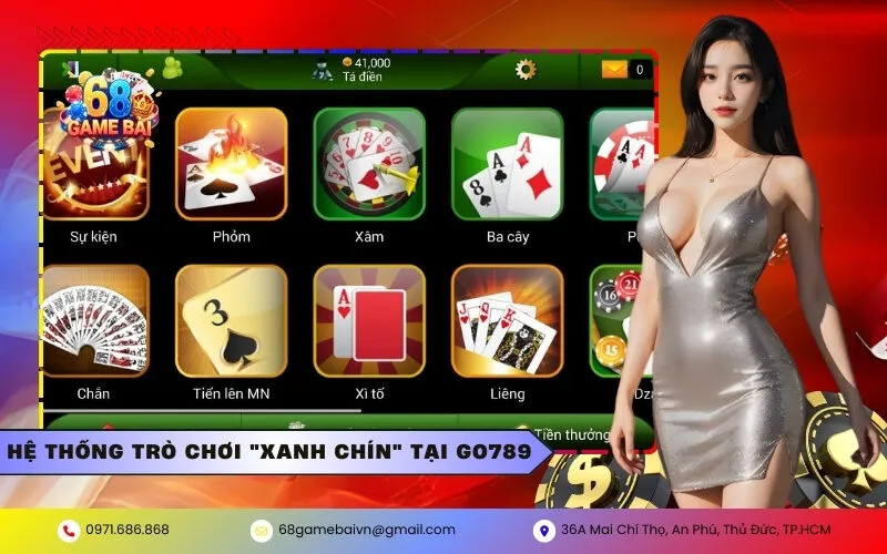 Hệ thống trò chơi "xanh chín" tại Go789